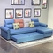 1.9m Blauwe Sectionele Functionele Sofa Bed With Chaise Fabric Dekking